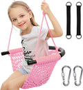 Tree Swing for Kids, Adjustable Toddler Rope Swing Seat with Snap Hooks and Straps, 440 lbs Capacity, Swingset