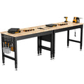 96" Garage Work Bench with Power Outlets, Pegboard, Ships in 2 Boxes