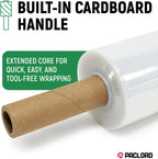 5" x 1000' Industrial Strength Stretch Wrap with Extended Handle, Pack of 2