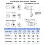 ZBLZGP FD20 5 Pin Solder-Free IP68 Dustproof Quick Lock Connector, Screw Terminal Diagonal Fixed Plug for Industrial Control Panel Wall Mount Installation
