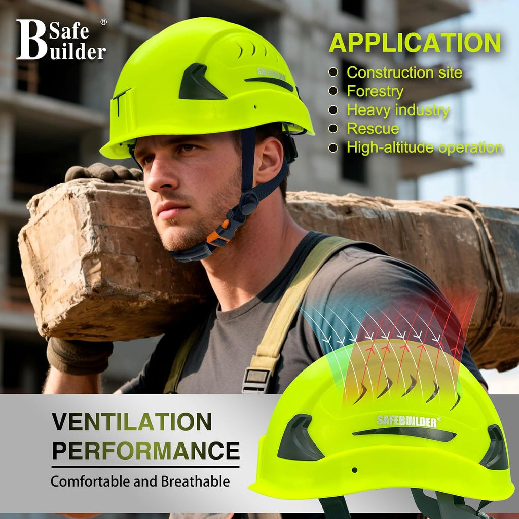 G2C Safety Helmet ANSI Type 2 Class C Hard Hats Vented EPS Liner Lightweight for Construction Work at Height Rescue