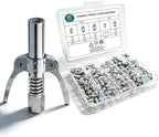 60Pcs Zerk Grease Fittings Kit with Grease Gun Coupler, Metric & SAE Sizes