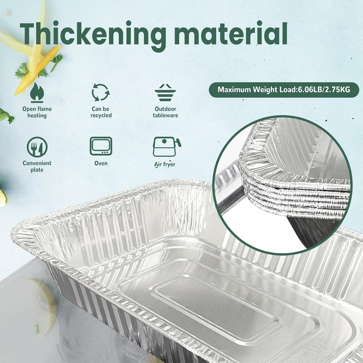 9x13 Disposable Aluminum Foil Pans 10 Pack