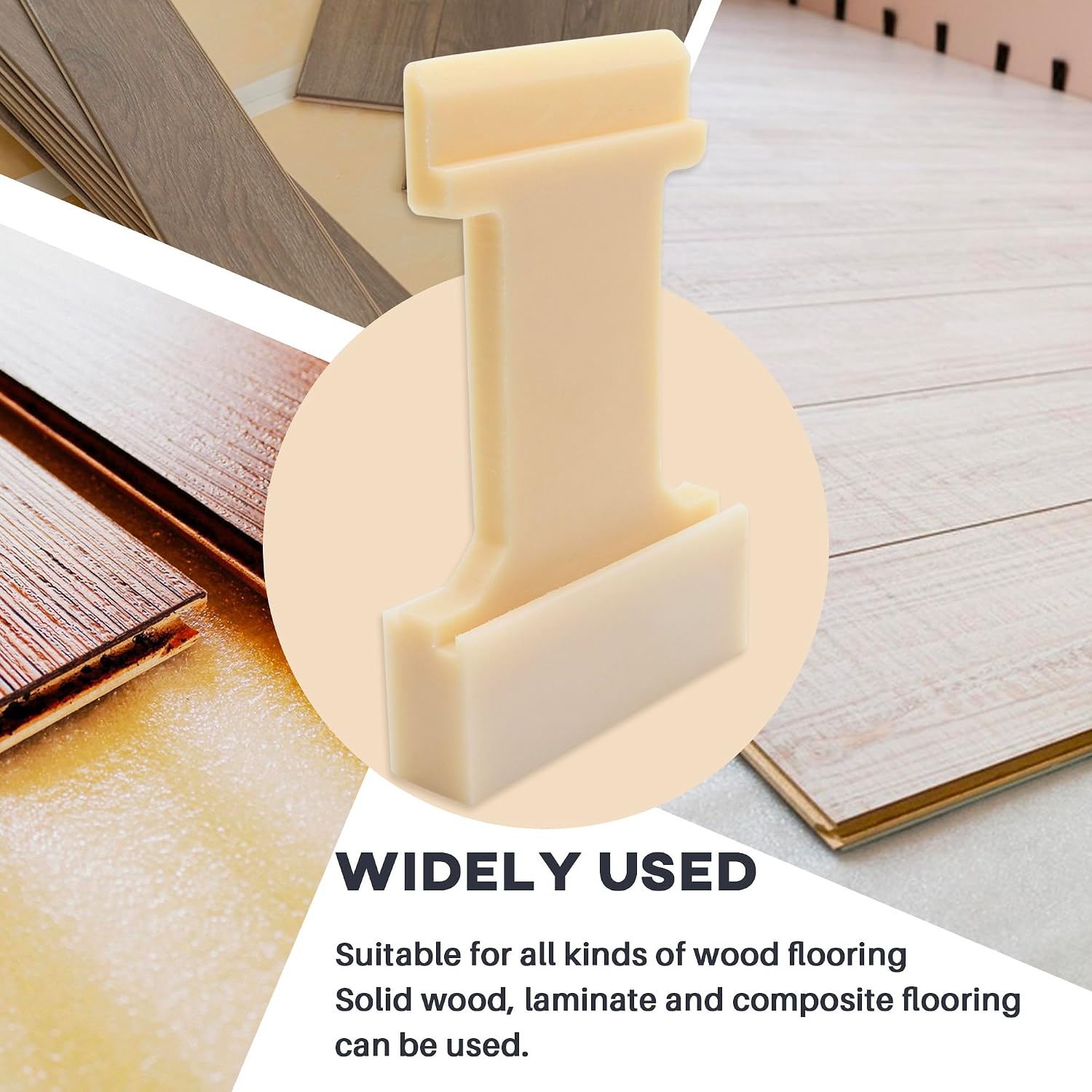4-in-1 Laminate Flooring Tools - Nylon Tapping Block Kit for Laminate Plank and Wood Flooring Installation, Inclined