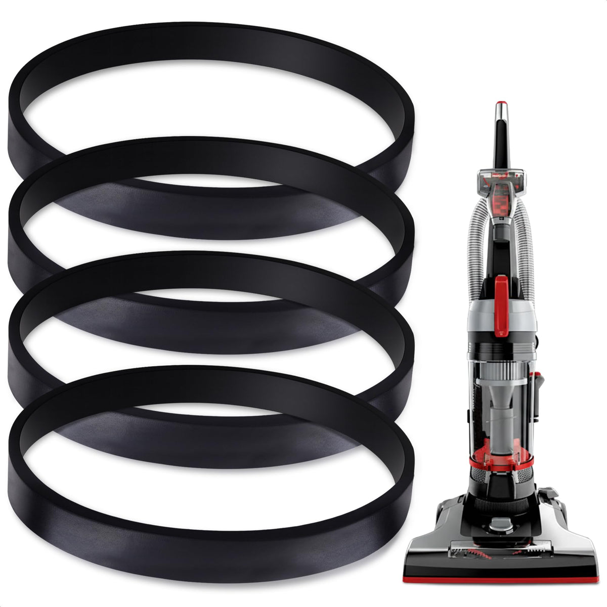 4 Pack Vacuum Belts, Compatible with Bissell 2190, 2191, 1797