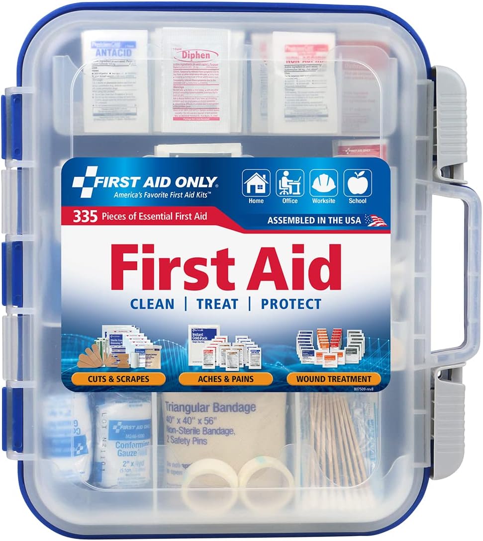91247 OSHA-Compliant First Aid Kit, All-Purpose 100-Person Emergency First Aid Kit for Business, Worksite, Home, and