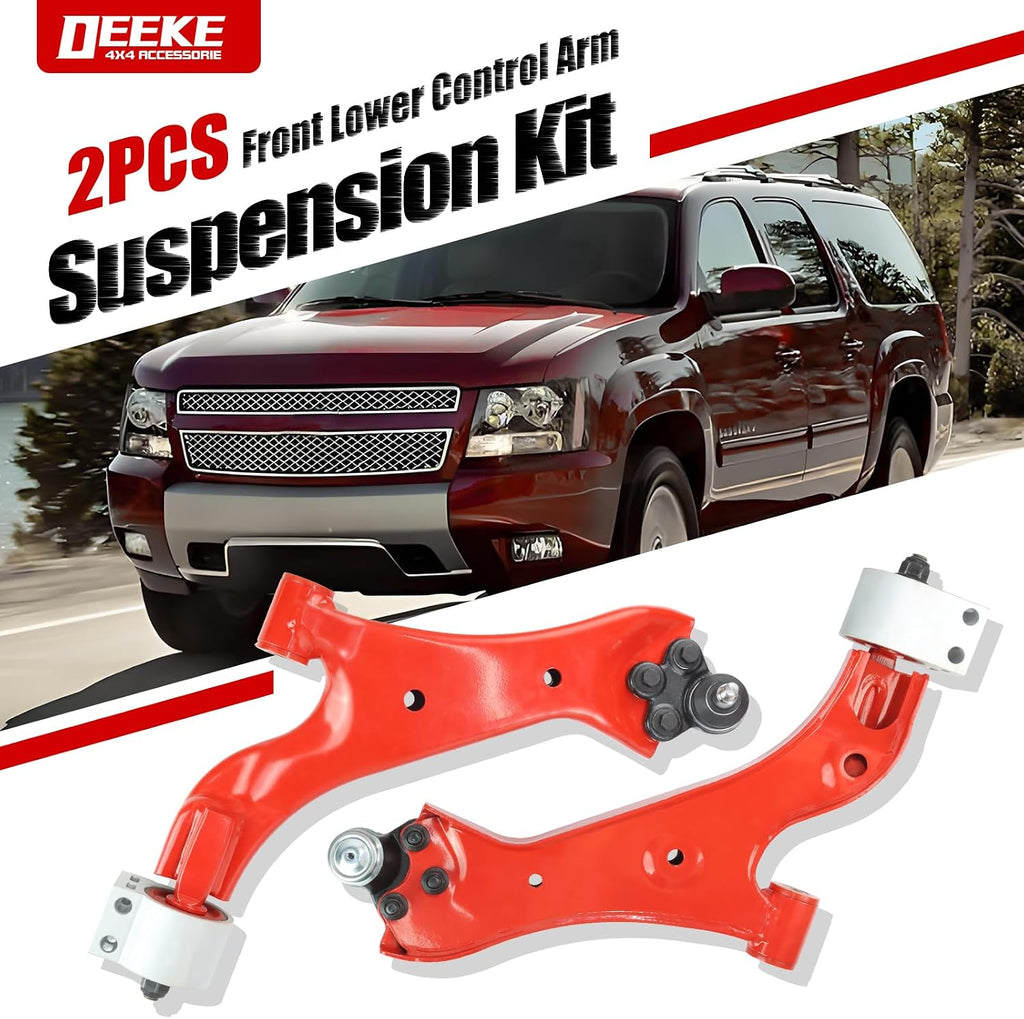 2PC Front Lower Control Arms for 2010–2017 Chevy Equinox & GMC Terrain,2pcs - K623489 K623488(Red)