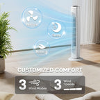 32" Bladeless Tower Fan, White