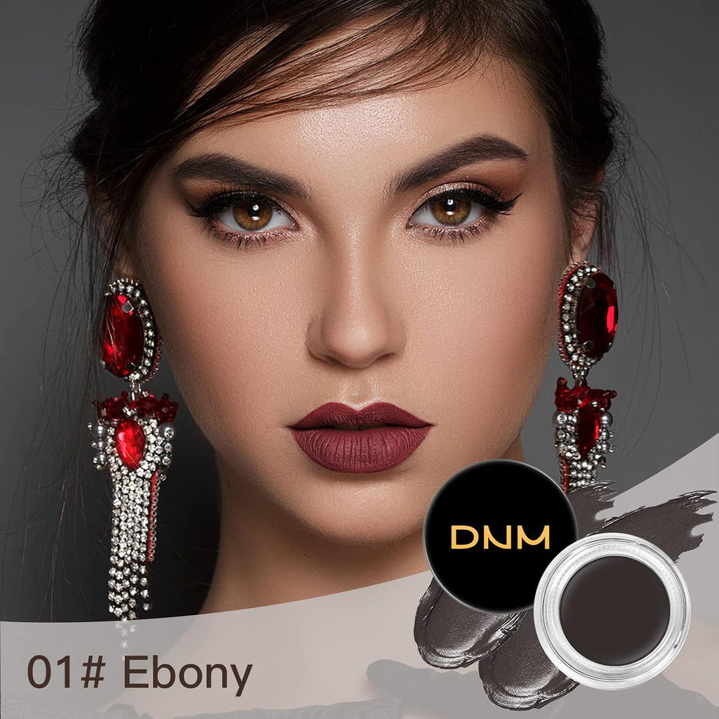 Eyebrow Pomade Kit with Dual-ended Eyebrow Brush, Water and Stain Resistant High Pigment Pomade, Corrects Brow