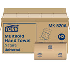 Multifold Hand Towel, Natural, 16 packs x 250 sheets, MK520A