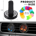 2PCS 30mm Car Diffuser Vent Clips, Tree of Life Aromatherapy Essential Oil Diffuser Locket with 12 Felt Pads
