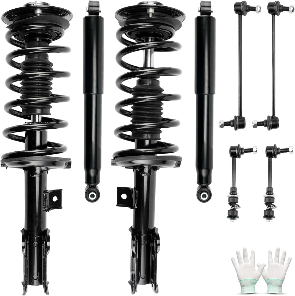 PHILTOP 8PCS Struts Shocks Complete Assembly Sway Bar Link Stabilizer Fits