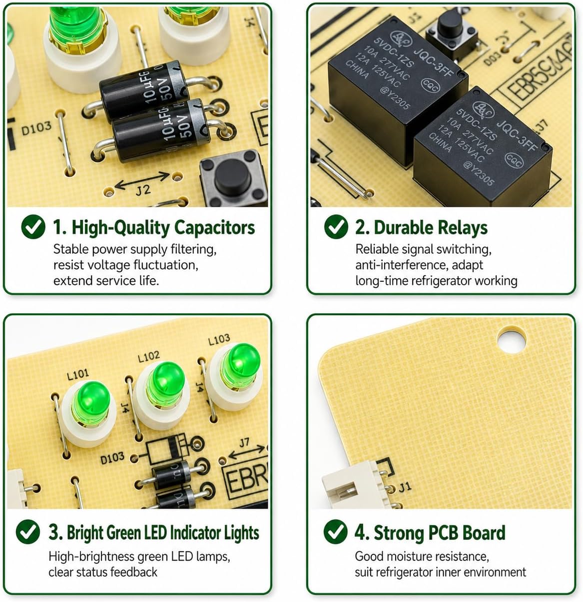 EBR59400502 Refrigerator Display PCB Assembly，Replacement Control Board for Compatible LG Refrigerators