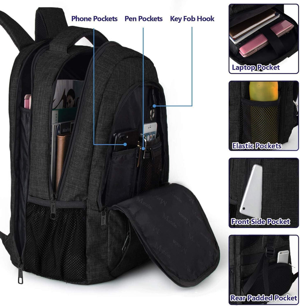 Extra Large Backpack, 17 Inch Travel Laptop Backpack, Anti Theft TSA Friendly Business Work College Computer Backpack