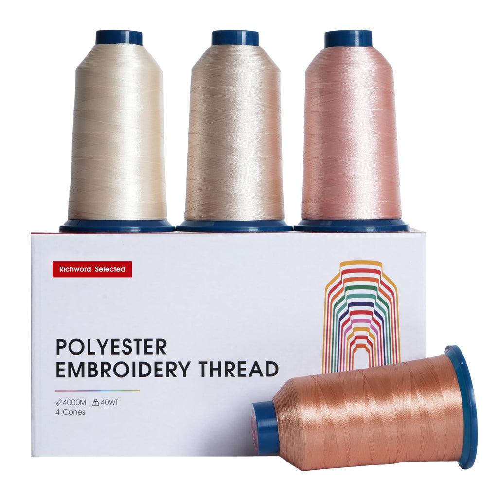 4000M Machine Embroidery Thread Set - Skin Tones & Warm Neutrals