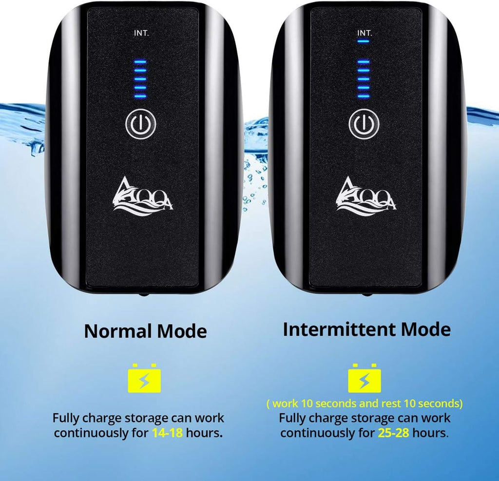 Aquarium Air Pump Battery Powered USB Rechargeable Aerator Oxygen Pump