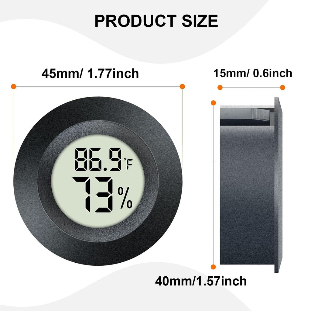 2 Pack Hygrometer Thermometer Digital Humidity Meter Indoor/Outdoor Humidity Monitor Reptile Thermo-Hygrometer for