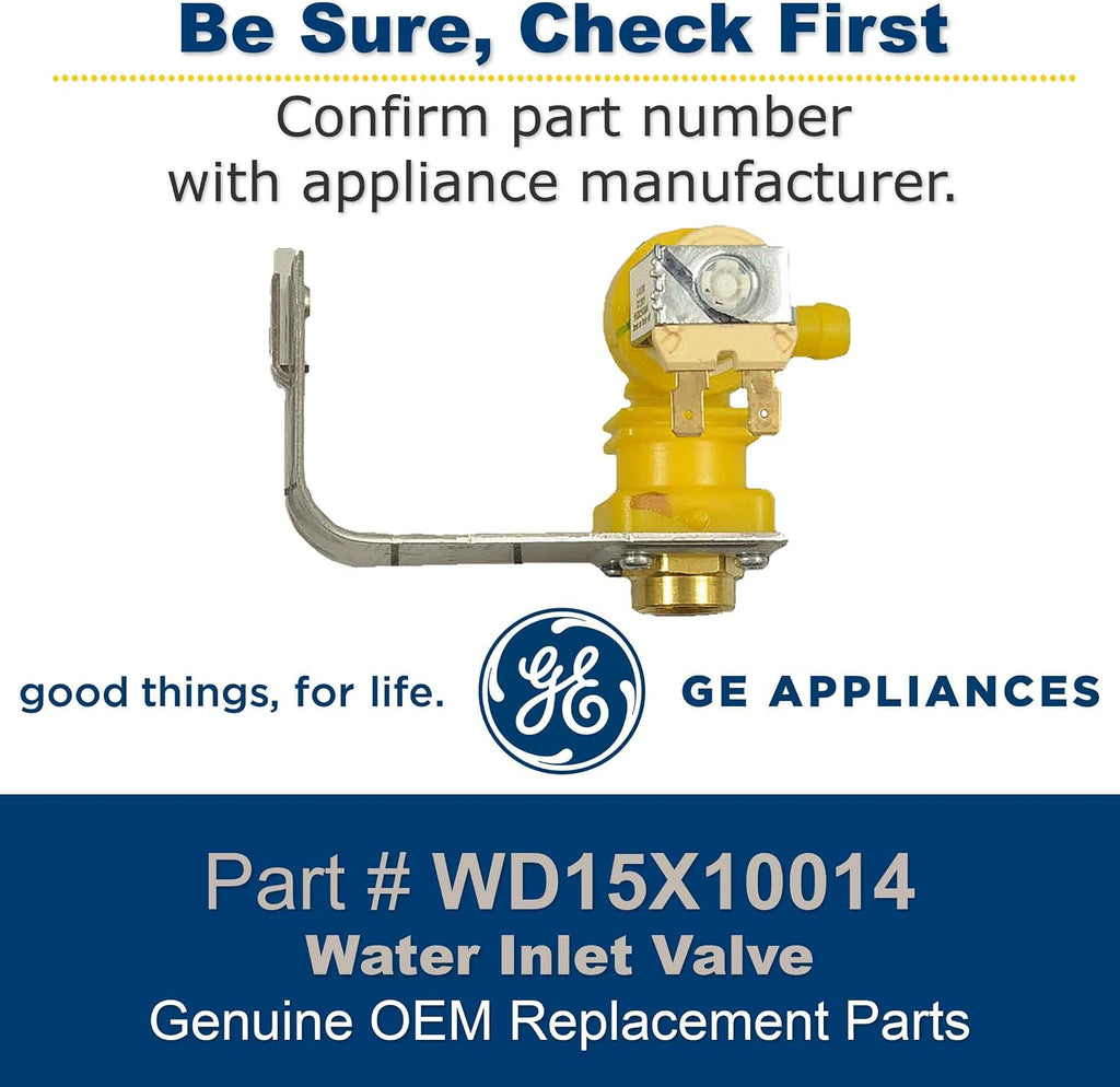 WD15X10014 Dishwasher Water Inlet Valve Replacement for GE, Hotpoint, Whirlpool, Amana