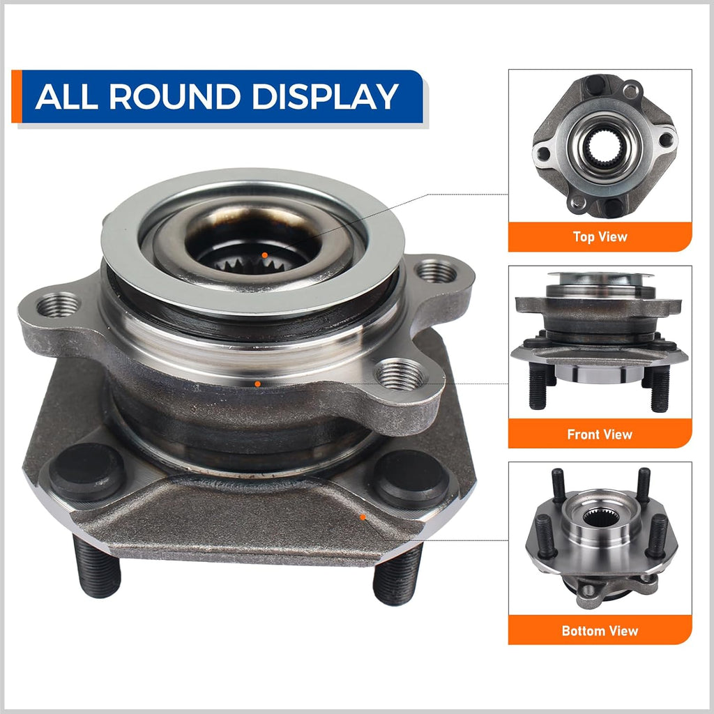 PAROD 513297 Set of 2 Front Wheel Hub & Bearing Assembly Fit for Nissan Sentra 2007 2008 2009 2010 2011 2012 2.0L; ABS Models