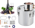 10 Gal Alcohol Still with Thumper Keg, Stainless Steel Home Distilling Kit for Alcohol, Whiskey, Brandy, Vodka, and