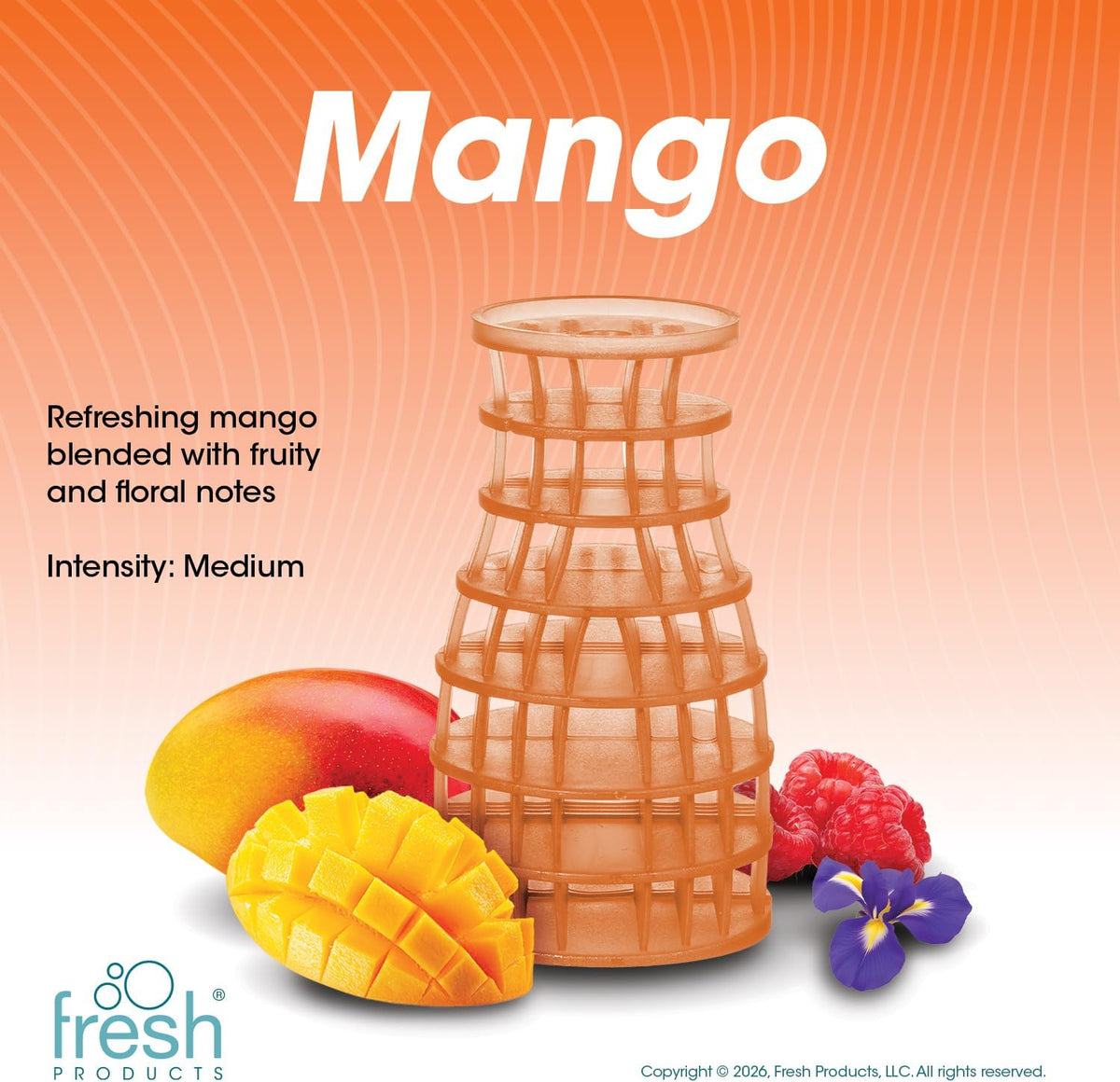 Eco Air Freshener Refill Solid Dry, Mango, 6 Pack