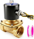 BAOMAIN 1-1/2" PT Brass Solenoid Valve AC 110V Normally Open Valve