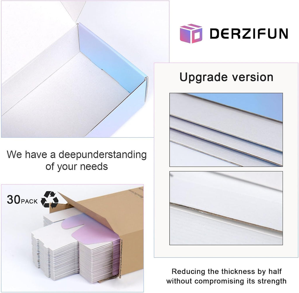 6x4x2 Inch Small Shipping Boxes for Small Business, 30 Pack Purple Mailing Boxes Corrugated Cardboard Mailer Gift
