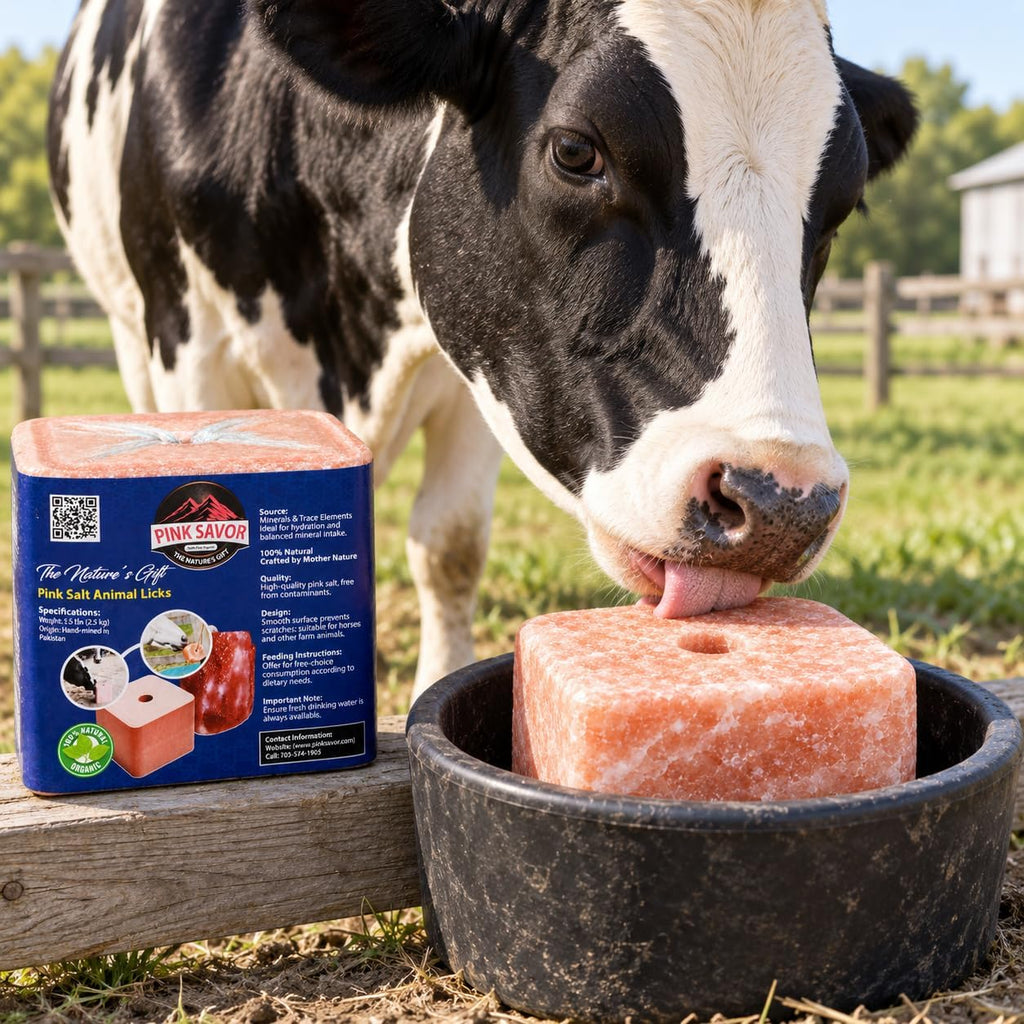 Compressed Himalayan Pink Salt Lick Blocks 5.5 lb Each, Pack of 2 for Horses