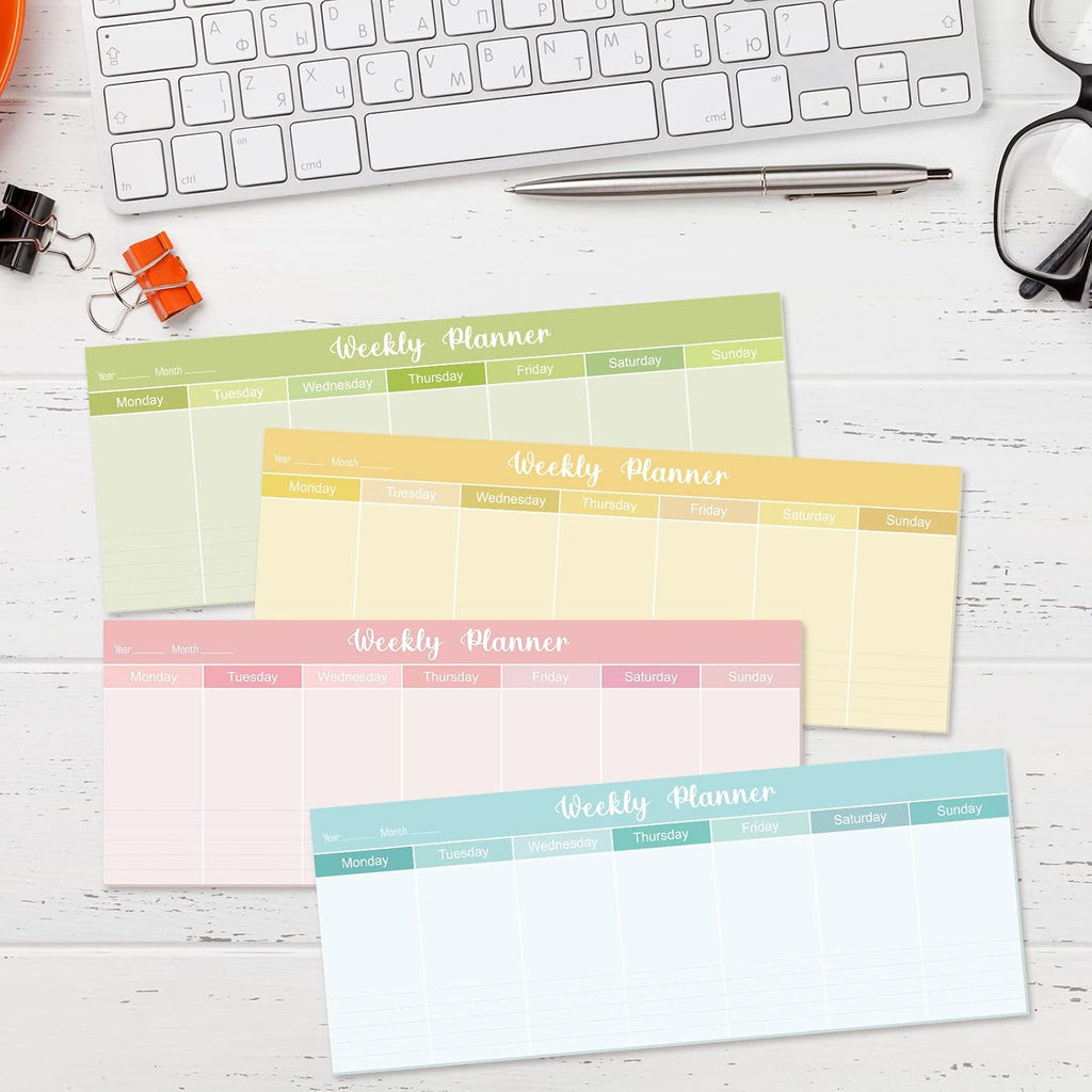 120 Sheets Weekly Planner Notepad Tear off Weekly Calendar Pad to Do List Sticky Notepad Desk Schedule Planner for