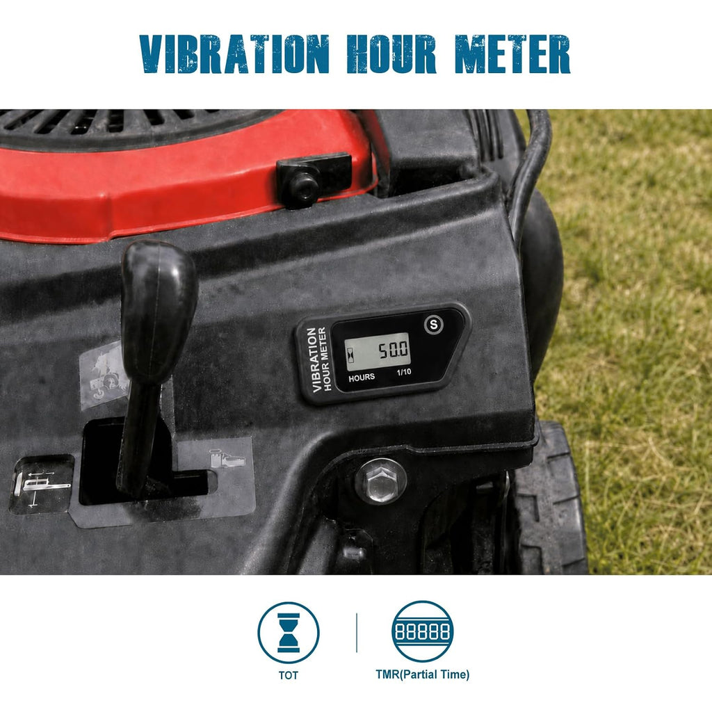 Runleader RL-HM016B Digital Vibration Activated Hour Meter (Black)