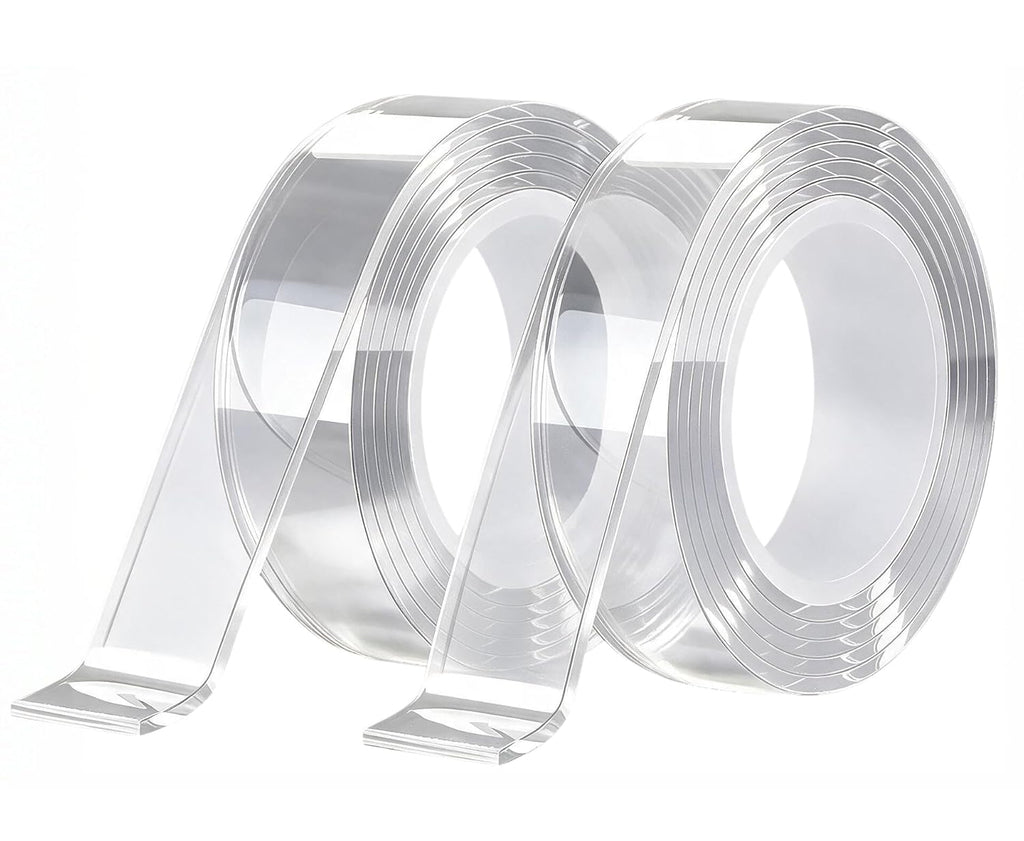 Double Sided Tape Heavy Duty, Nano Adhesive(2 Rolls, Total 19.7FT)