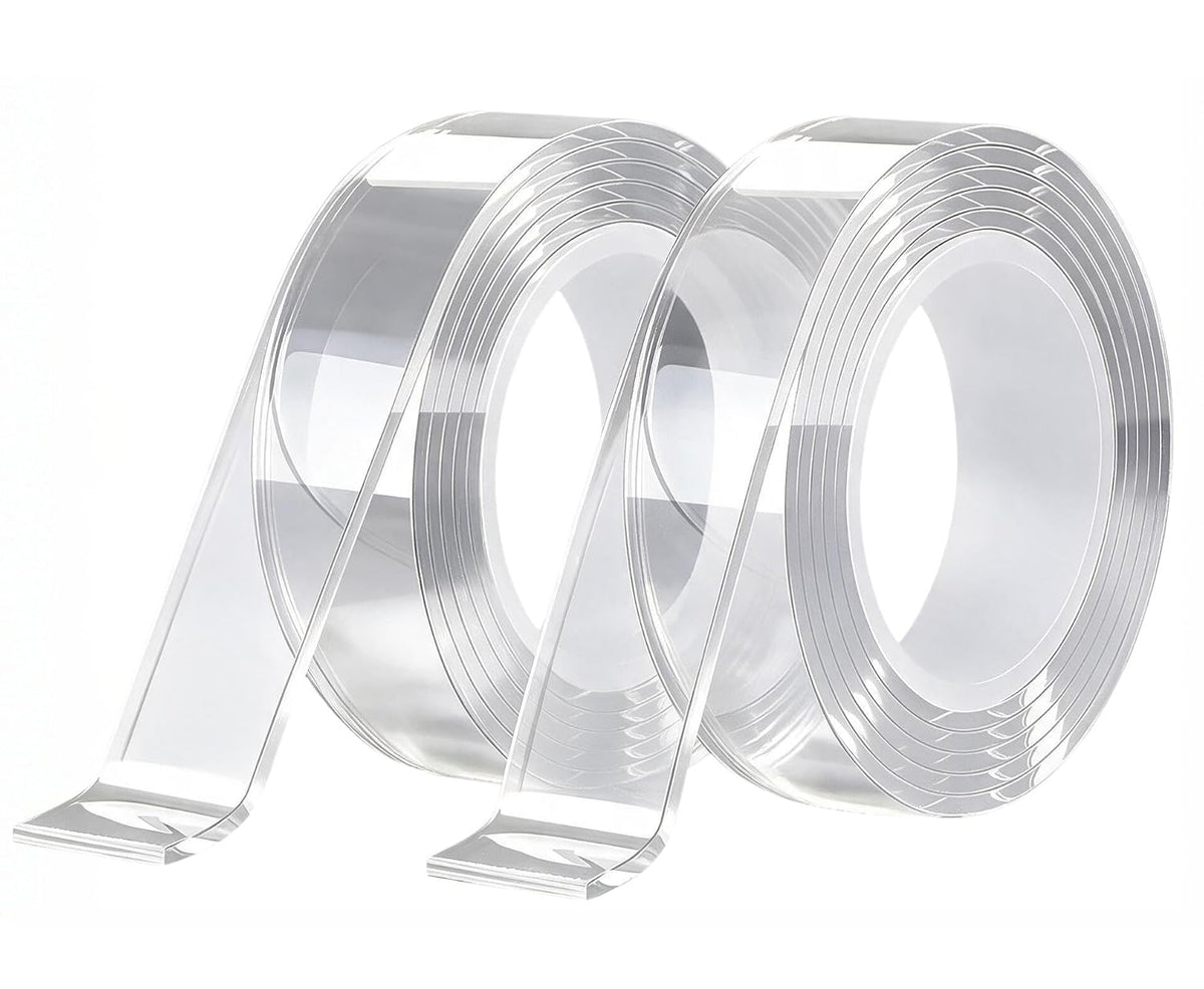 Double Sided Tape Heavy Duty, Nano Adhesive(2 Rolls, Total 19.7FT)