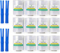 12 Pack Industrial Replace Mini Clear Stretch Wrap with 4 Handle 5" 1000ft 80 Gauge for Pallet Wrap, Durable