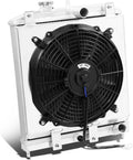 DNA Motoring RA+FS-HC92-42-2 2-Row Radiator with Fan Shroud Compatible with 92-00 Civic / 93-97 Del Sol / 94-01 Integra MT