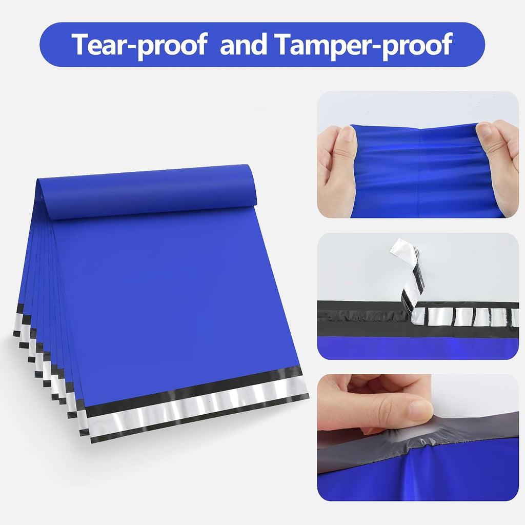 200pcs Poly Mailers 12x15.5 Inch Shipping Bags Dark Blue Shipping Envelopes Self Seal Mailers Bags Waterproof and