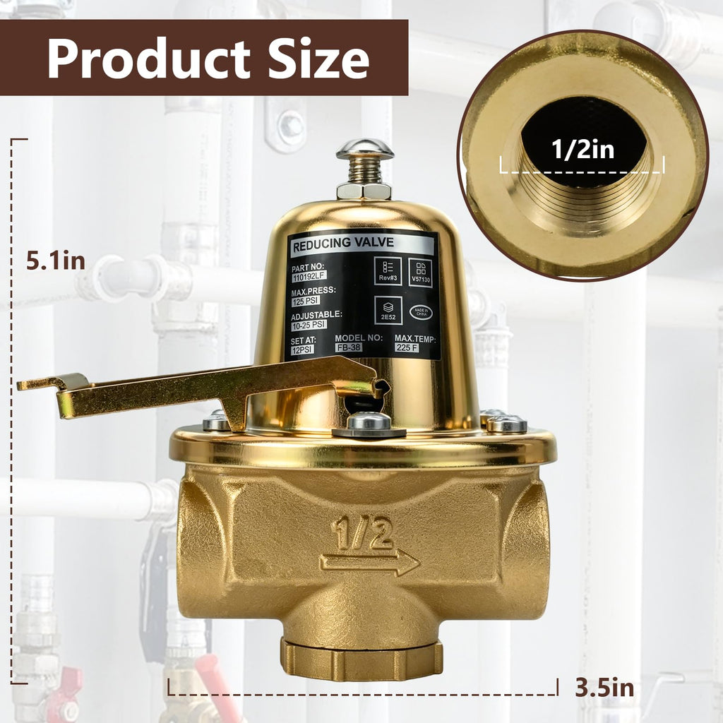 110192 FB-38 1/2'' Pressure Reducing Valve For Hot Water Boiler System