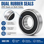 LILY 6002-2RS Ball Bearings 15x32x9mm, 10 Pack