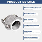 Kozelo 2 Pcs Aluminum Type DC 1/2" NPT Female Cam Lock Hose Fitting