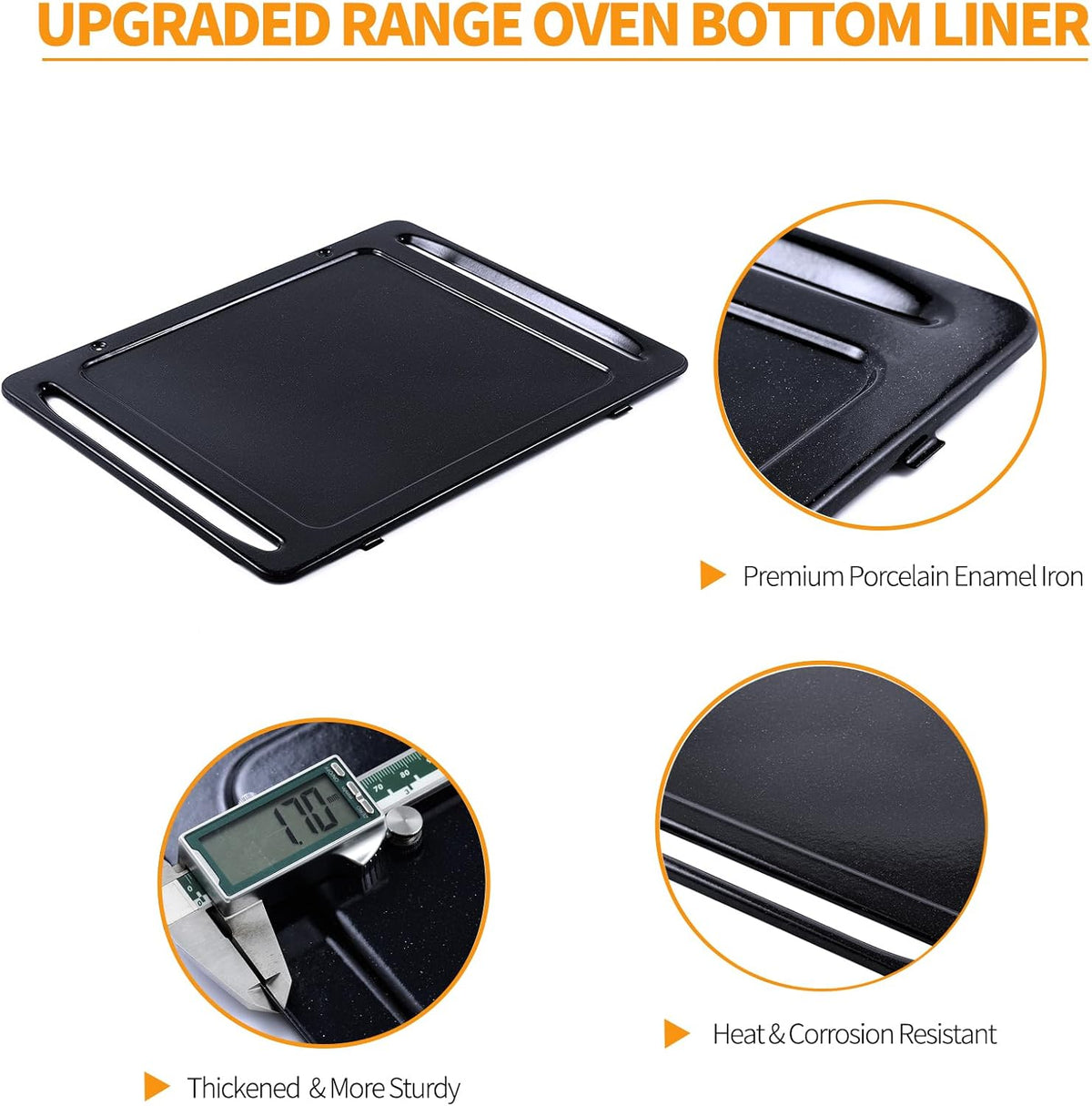 Atgestore DG61-00570A Range Oven Bottom Liner Replacement for Samsung Oven Bottom Plate NX58H5600SS/AA Oven Parts Samsung Gas Stove Oven Liner Cavity Floor Coating Bottom Panel