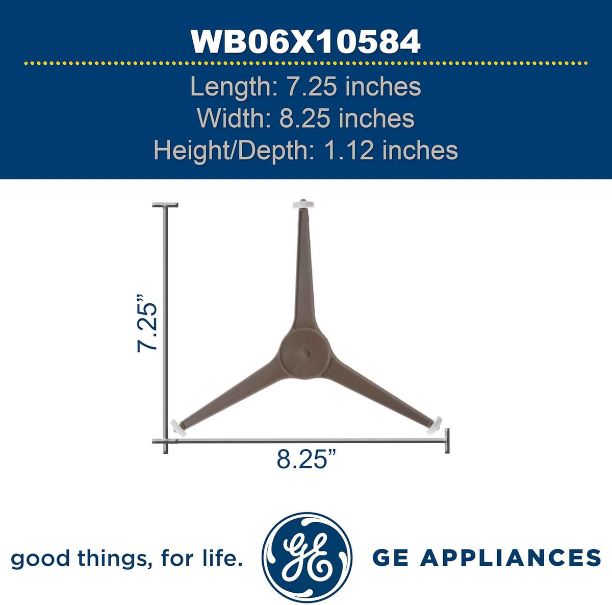 GE WB06X10584 Genuine OEM Turntable Tray Support for GE Microwaves