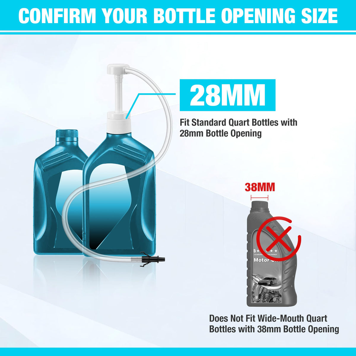 DURATECH Lower Unit Gear Oil Pump for Standard Quart Bottles