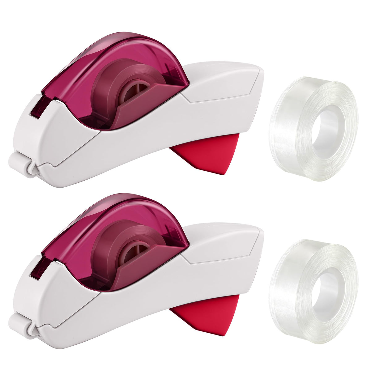 Automatic Tape Dispenser with Multiple Rolls of Tape, White