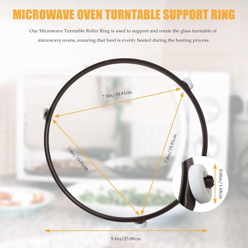 2-Pack Microwave Rotating Roller Ring for LG - 9.5 Inch for Models LMV1630BB, LMV1630WW, MV1610WW, MV1608BB