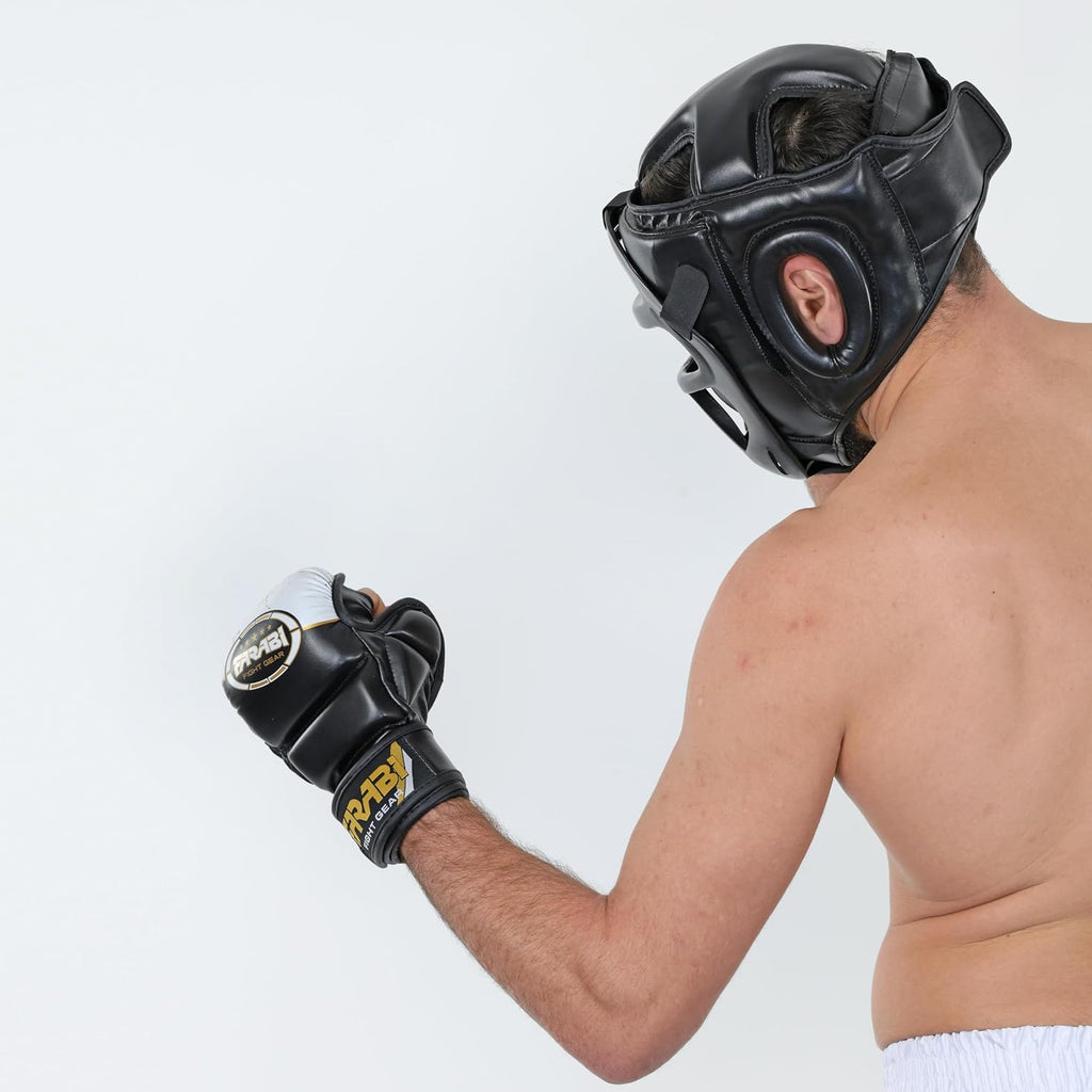 Boxing Headgear Grill Head Gear MMA Training Kickboxing Sparring Gear Removable Front Bar Grill