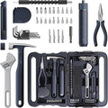 40-Piece Tool Kit, Household Essentials Tool Set w/Smart Electric Screwdriver (LED, 3 Torque) + 14 Tools & 26