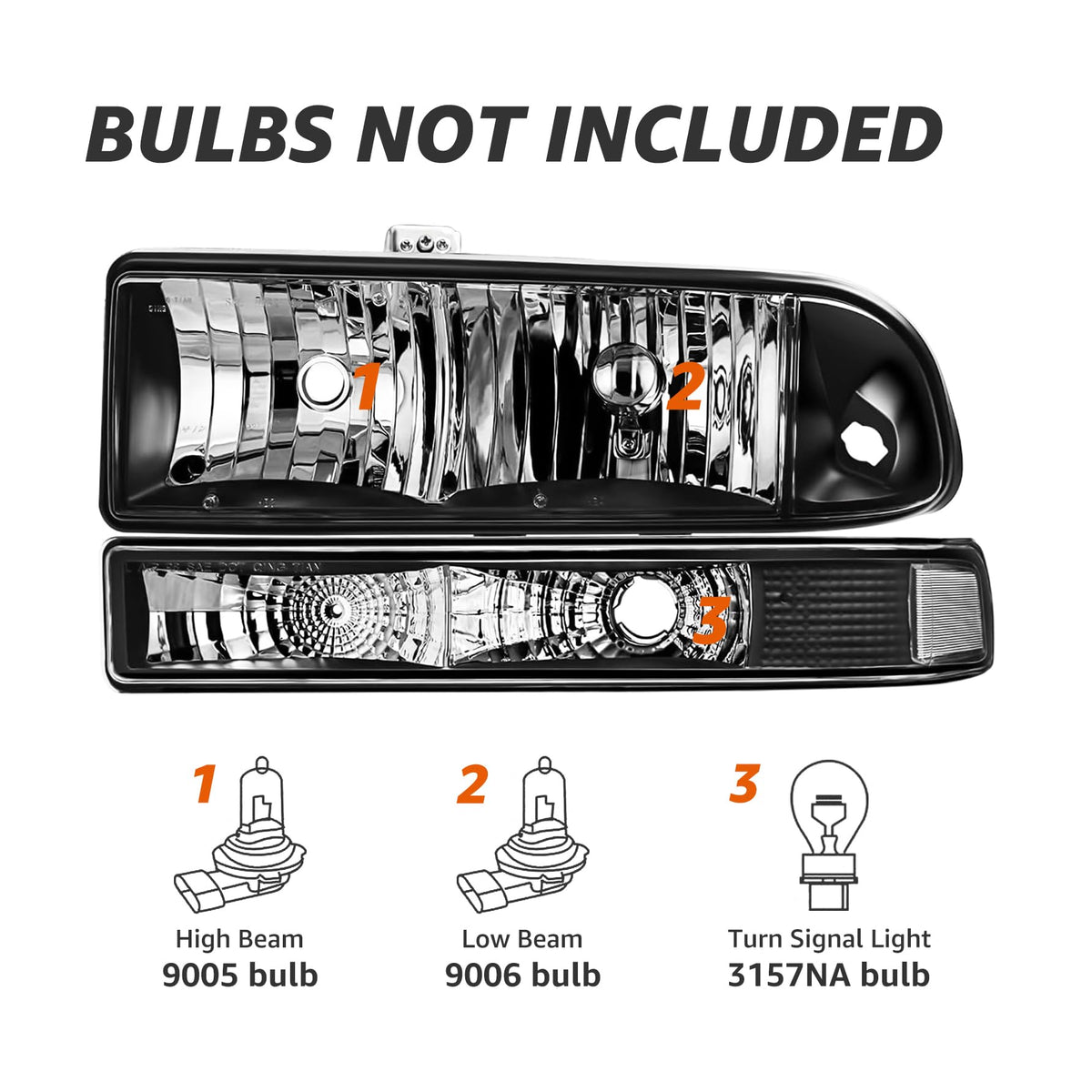 Headlights Assembly compatible with1998-2004 Chevy S10,1998-2005 Blazer