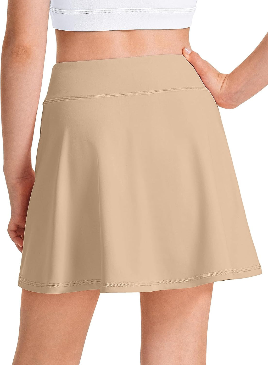 Girls Tennis Skirt with Shorts High Waist Athletic Skort | With Pockets Golf Cheer Running 7-14 Years