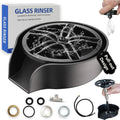 Glass Rinser for Kitchen Sink, High Pressure 360 Degree Rotating Spout Glass Rinser with Pull-out Spray Gun Design