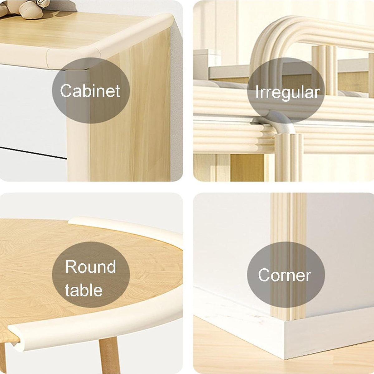 Sharp Edge Safety Corner Edge Foam Padding, Edge Guards Bumpers 3M Adhesive, Edge Corner Protector Guards for Table