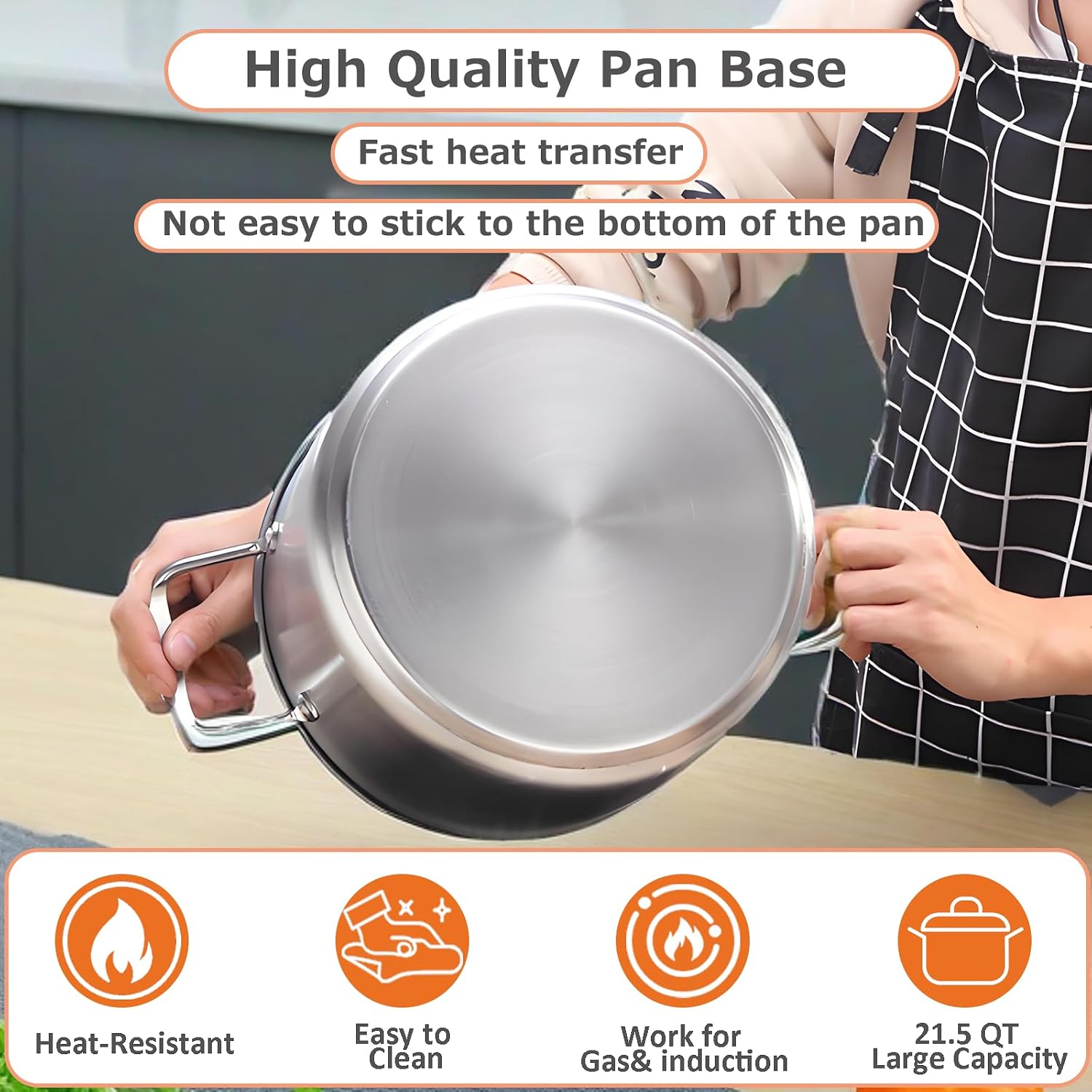 21.5QT Stainless Steel canning pot with rack and lid & canning kit set,water bath canner for canning Beginners,7 pcs